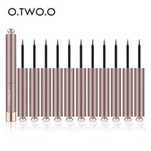 Load image into Gallery viewer, O.TWO.O 12pcs/set Liquid Eyeliner Pen Black Beauty Cat Style 24 Hours Long-lasting Waterproof Makeup Cosmetic Tool