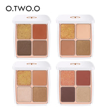 Load image into Gallery viewer, O.TWO.O 4pcs/set Eyeshadow Pallete Matt Shinning Giliter Waterproof Pigment Shimmer Eye Shadow Pallete Powder Cosmetic Tool