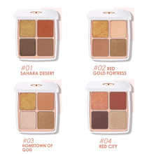 Load image into Gallery viewer, O.TWO.O 4pcs/set Eyeshadow Pallete Matt Shinning Giliter Waterproof Pigment Shimmer Eye Shadow Pallete Powder Cosmetic Tool