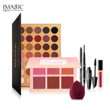 Load image into Gallery viewer, IMAGIC 35 color eyeshadow &amp; matte lipstick &amp; blush &amp; mascara &amp; eyeliner with cosmetic bag