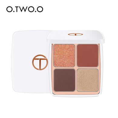 O.TWO.O 4 Colors Eyeshadow Glitter Palette High Pigment Waterproof Long Lasting Eyes Makeup Matte Eye Shadow With Mirror