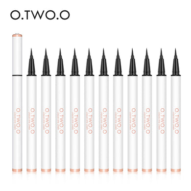 O.TWO.O 12pcs/set Black Color Eyeliner Waterproof Dry Fast Eyes Makeup Not Smudge Lasting Makeup Kit
