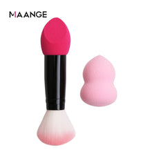 Load image into Gallery viewer, MAANGE blusher brush 2 heads&amp; sponge