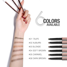 Load image into Gallery viewer, O.TWO.O 6pcs Triangle Eye Brow Pencil Rose Gold Design Smooth Pigment Eyebrow 6 Colors Makeup