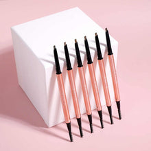 Load image into Gallery viewer, O.TWO.O 6pcs Triangle Eye Brow Pencil Rose Gold Design Smooth Pigment Eyebrow 6 Colors Makeup