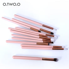 Load image into Gallery viewer, O.TWO.O 12PCS/SET Makeup Eye Brushes Set Wood Handle Eyeshadow Eyebrow Eyeliner Blending Powder Smudge Brush Kit
