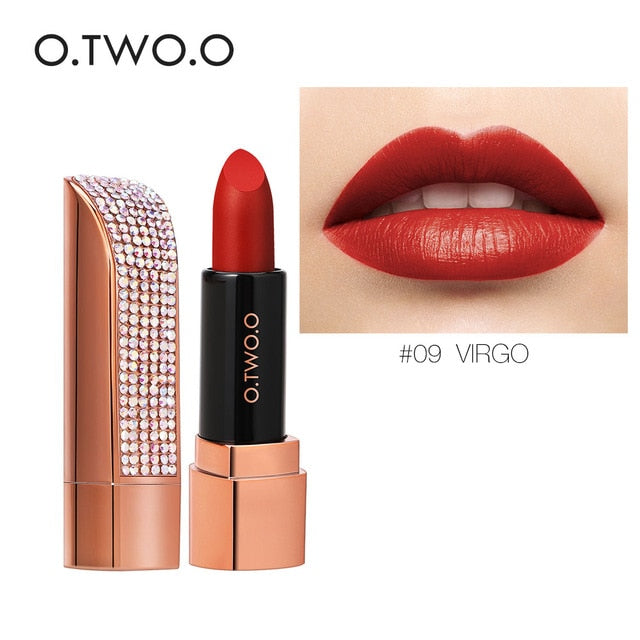 O.TWO.O Twelve Constellation Lipstick  Waterproof Pigment Lips Makeup Semi Velvet Lightweight Lip Stick Cosmetic