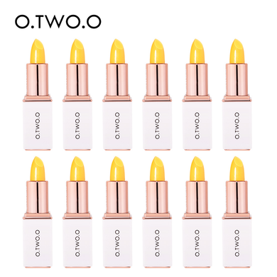 O.TWO.O 12pcs/set Colors Ever-changing Lip Balm Hygienic Moisturizing Pink Lipstick Anti Aging Makeup Kit Lip Care
