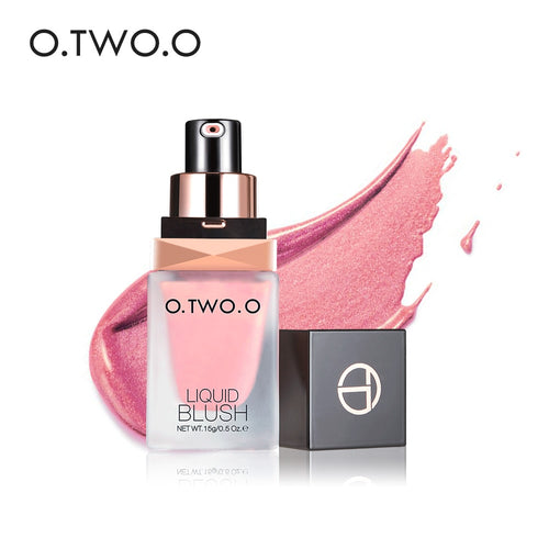 O.TWO.O Makeup Face Liquid Blusher Sleek Silky Paleta De Blush 6 Color Long Lasting Natural Cheek Blush Face Contour Make Up