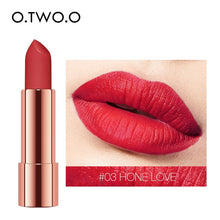 Load image into Gallery viewer, O.TWO.O Matte Lipstick Nude Brown Red Lips Makeup Velvet Silky Smooth Texture Long Lasting Waterproof Lip Stick 12 Colors