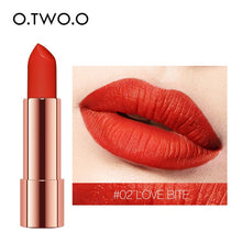 Load image into Gallery viewer, O.TWO.O Matte Lipstick Nude Brown Red Lips Makeup Velvet Silky Smooth Texture Long Lasting Waterproof Lip Stick 12 Colors