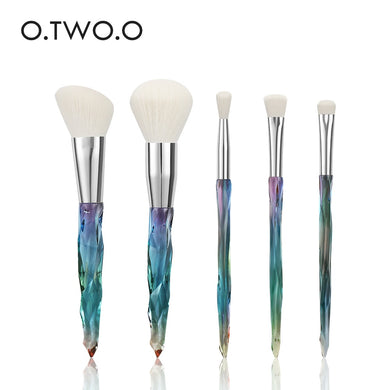 O.TWO.O 5pcs Diamond Makeup Brushes Set Cosmetics Powder Eye Shadow Foundation Blush Blending Make Up Brush Maquiagem