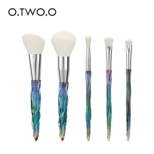 O.TWO.O 5pcs Diamond Makeup Brushes Set Cosmetics Powder Eye Shadow Foundation Blush Blending Make Up Brush Maquiagem