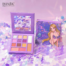 Load image into Gallery viewer, IMAGIC 9-color Mixed mermaid Disc eyeshadow blush Palette
