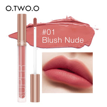 Load image into Gallery viewer, O.TWO.O Matte Velvet Liquid Lipstick Waterproof Rich Color Long Lasting Lips Makeup Lightweight Lip Gloss 12 Color