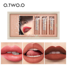 Load image into Gallery viewer, O.TWO.O Matte Lipstick Set 3 Colors Nude Moisturizer Smooth Lipstick Long Lasting Waterproof Lipstick Makeup Gift Set