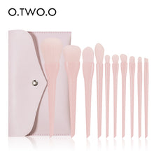 Load image into Gallery viewer, O.TWO.O 10 Pcs Makeup Brushes Set Eye Shadow Face Blush Foundation Presses Powder Eyebrow Brushes Makeup Tools Cosmetics
