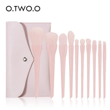 Load image into Gallery viewer, O.TWO.O 10 Pcs Makeup Brushes Set Eye Shadow Face Blush Foundation Presses Powder Eyebrow Brushes Makeup Tools Cosmetics
