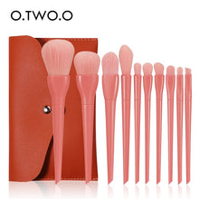 Load image into Gallery viewer, O.TWO.O 10 Pcs Makeup Brushes Set Eye Shadow Face Blush Foundation Presses Powder Eyebrow Brushes Makeup Tools Cosmetics
