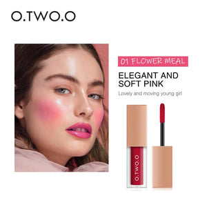 O.TWO.O Liquid Blush For Face Makeup Rubor Peach Palette High Pigment Easy To Wear Face Blusher Waterproof Korean Makeup
