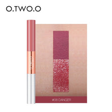 Load image into Gallery viewer, O.TWO.O Matte Liquid Lipstick Glitter Lip Gloss  2 in1 Lips Makeup  Waterproof Cosmetic Beauty Transperant  lipgloss Glitter