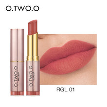 Load image into Gallery viewer, O.TWO.O Matte Lipstick Not Dry Waterproof Lip Balm Non Sticky 12 Colors Sexy Nude Pink Red Lip Tint Moist Lips Makeup Cosmetics
