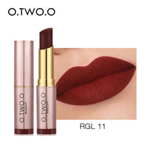 Load image into Gallery viewer, O.TWO.O Matte Lipstick Not Dry Waterproof Lip Balm Non Sticky 12 Colors Sexy Nude Pink Red Lip Tint Moist Lips Makeup Cosmetics
