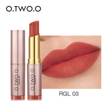 Load image into Gallery viewer, O.TWO.O Matte Lipstick Not Dry Waterproof Lip Balm Non Sticky 12 Colors Sexy Nude Pink Red Lip Tint Moist Lips Makeup Cosmetics