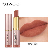 Load image into Gallery viewer, O.TWO.O Matte Lipstick Not Dry Waterproof Lip Balm Non Sticky 12 Colors Sexy Nude Pink Red Lip Tint Moist Lips Makeup Cosmetics
