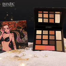 Load image into Gallery viewer, IMAGIC 9-color eyeshadow palette matte pearlescent hybrid disc