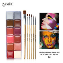 Load image into Gallery viewer, IMAGIC 12 Colors Flash Tattoo Face Body Paint Oil Painting Art use in Halloween