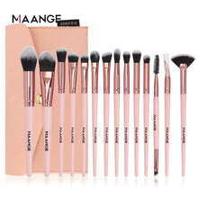 Load image into Gallery viewer, MAANGE 7/11/14 Pcs Pink Makeup Brushes Set with bag