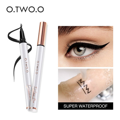 O.TWO.O Liquid Eyeliner Pencil Cosmetic Waterproof Eye Liner Sponge Refill No Smudge Fast Dry Black Eyeliner Eye Makeup Woman