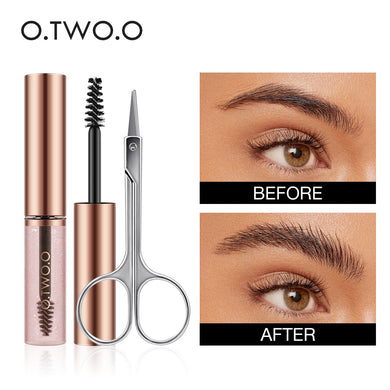 O.TWO.O Eyebrow Gel Waterproof Brow Shaping Soap Brows Sculpt Lift Styling Cosmetics Long Lasting  Fast Dry Gel With Scissors
