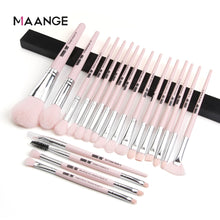 Load image into Gallery viewer, MAANGE Pro 12/20pcs Pink Makeup Brushes Set with Bag