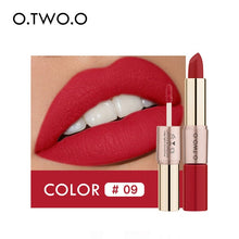 Load image into Gallery viewer, O.TWO.O 2 in 1 Matte Lipstick Lips Makeup Cosmetics Waterproof Pintalabios Batom Mate Lip Gloss Rouge 12 Colors Choose