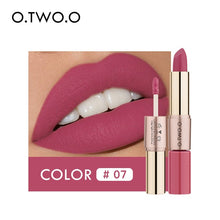Load image into Gallery viewer, O.TWO.O 2 in 1 Matte Lipstick Lips Makeup Cosmetics Waterproof Pintalabios Batom Mate Lip Gloss Rouge 12 Colors Choose