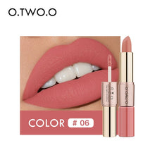 Load image into Gallery viewer, O.TWO.O 2 in 1 Matte Lipstick Lips Makeup Cosmetics Waterproof Pintalabios Batom Mate Lip Gloss Rouge 12 Colors Choose