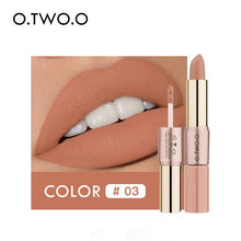 Load image into Gallery viewer, O.TWO.O 2 in 1 Matte Lipstick Lips Makeup Cosmetics Waterproof Pintalabios Batom Mate Lip Gloss Rouge 12 Colors Choose