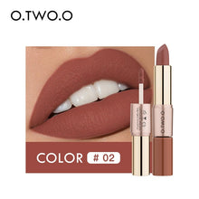 Load image into Gallery viewer, O.TWO.O 2 in 1 Matte liquid Lipstick and Matte Lip gloss Makeup Moisturizing Long Lasting Waterproof Velvet Lipstick 12 Color