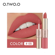 Load image into Gallery viewer, O.TWO.O 2 in 1 Matte liquid Lipstick and Matte Lip gloss Makeup Moisturizing Long Lasting Waterproof Velvet Lipstick 12 Color