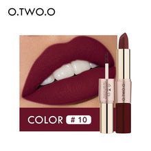 Load image into Gallery viewer, O.TWO.O 2 in 1 Matte liquid Lipstick and Matte Lip gloss Makeup Moisturizing Long Lasting Waterproof Velvet Lipstick 12 Color