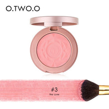 Load image into Gallery viewer, O.TWO.O Face Blusher Powder Palette Makeup Cheek Blusher Powder Minerals Palettes Blusher Brush Palette Cream Natural Blush
