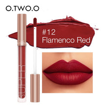 Load image into Gallery viewer, O.TWO.O Matte Velvet Liquid Lipstick Waterproof Rich Color Long Lasting Lips Makeup Lightweight Lip Gloss 12 Color