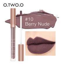 Load image into Gallery viewer, O.TWO.O Matte Velvet Liquid Lipstick Waterproof Rich Color Long Lasting Lips Makeup Lightweight Lip Gloss 12 Color