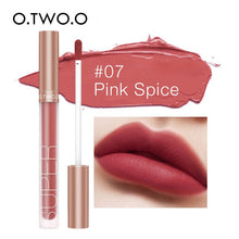 Load image into Gallery viewer, O.TWO.O Matte Velvet Liquid Lipstick Waterproof Rich Color Long Lasting Lips Makeup Lightweight Lip Gloss 12 Color