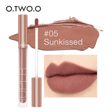 Load image into Gallery viewer, O.TWO.O Matte Velvet Liquid Lipstick Waterproof Rich Color Long Lasting Lips Makeup Lightweight Lip Gloss 12 Color