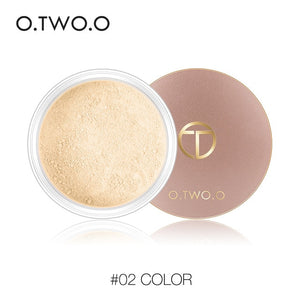 O.TWO.O Smooth Loose Powder Matt Makeup Transparent Finishing Powder Waterproof Cosmetic Puff For Face Finish Setting With Puff