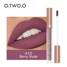 Load image into Gallery viewer, O.TWO.O Liquid Lipstick Matte Lip Gloss Cosmetic Lightweight Lip Glaze Long Lasting Lip Tint  Waterproof 12 Color Lips Makeup