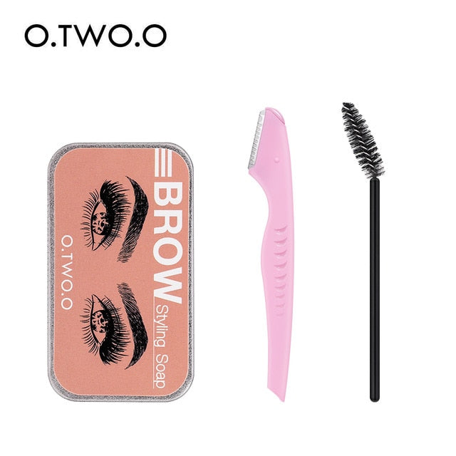 O.TWO.O Eyebrow Soap Wax With Trimmer Fluffy  Feathery Eyebrows Pomade Gel For Eyebrow Styling Makeup Soap Brow Sculpt Lift